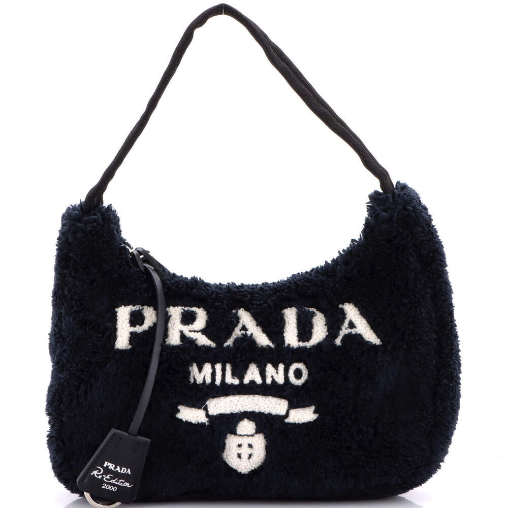 Prada Mini Re-Edition 2000 Hobo Terry Cloth